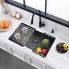 30 Black Stainless Steel Undermount Kitchen Sink, 30