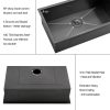30 Black Stainless Steel Undermount Kitchen Sink, 30
