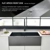 30x20 Black Undermount Farm House Sink, 30 Inch 16Gauge Black Stainless Steel Single Bowl Apron Front Farmer Kitchen Sink