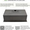 32x19 Black Undermount Kitchen Sink, 32 Inch 16Gauge Black Stainless Steel Undermount Kitchen Sink, Single Bowl Workstation Kitchen Sinks with Built-I