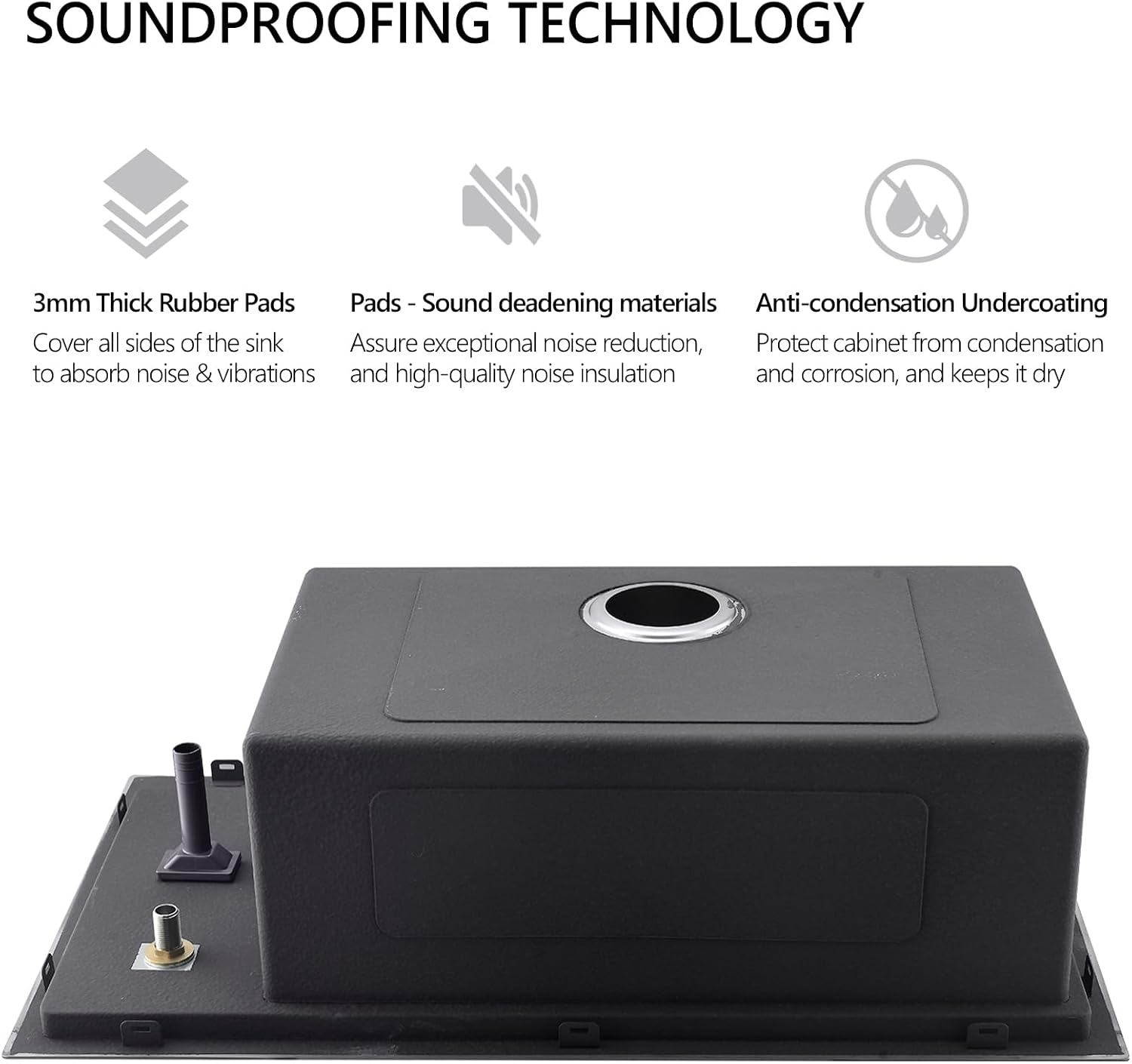 33x19 Drop In Black Kitchen Sink with Glass Rinser, 33x19x10 Inches Drop In 16 Gauge Gunmetal Black Stainless Steel Single Bowl Workstation Kitchen Si