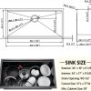36 Black Undermount Worksation Kitchen Sink, 36x19 Inch 16Gauge Large Black Stainless Steel Undermount Kitchen Sinks With Accessories
