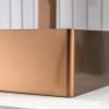 Gold Bathroom Vessel Sink, 19 x 16 Inch Stainless Steel Vessel Sink, Above Counter Rectangle Vessel Basin Bathroom Wash Sink, Sink Only